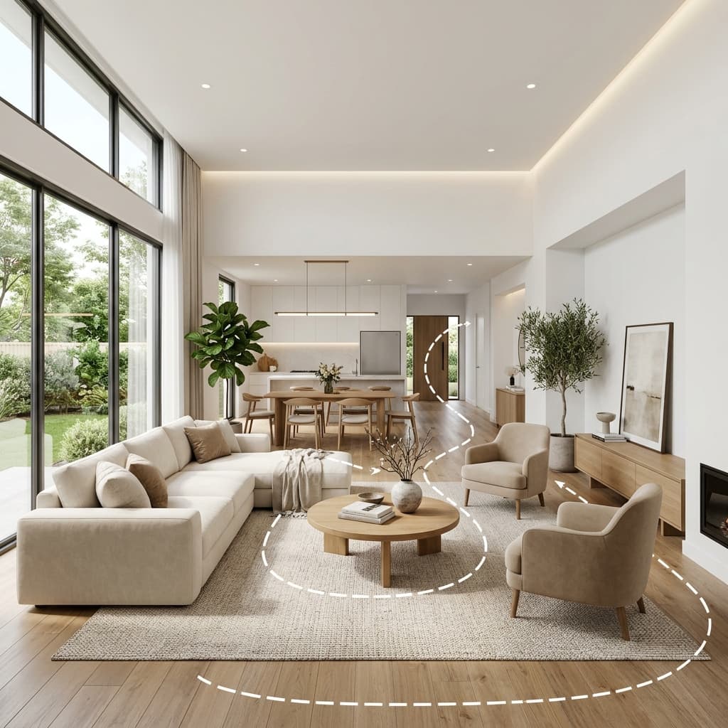 Smooth room flow